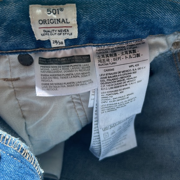 Levi’s Made & Crafted 501 Jeans in Indigo Mosaic Sz 28 x 30 - Picture 7 of 16